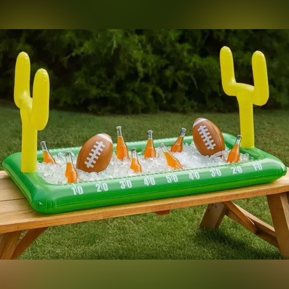 Inflatable Football Field Goal Post Cooler Portable Blow Up Tailgating Party 53"